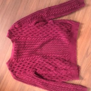 Crochet knit sweater